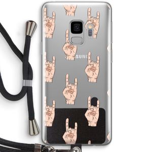Rock: Samsung Galaxy S9 Transparant Hoesje met koord