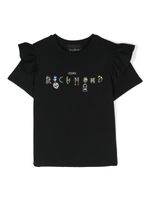 John Richmond Junior t-shirt en coton à ornements en cristal - Noir - thumbnail