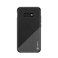 PINWUYO eert serie schokbestendige PC + TPU beschermhoes voor Galaxy S10e (zwart)