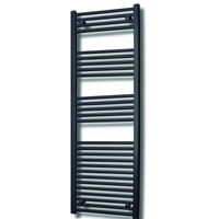 Elektrische Design Radiator Sanicare Plug & Play 172x45 cm Mat Zwart 920 Watt Met Chroom Thermostaat Links - thumbnail