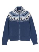 Moncler Enfant veste en laine vierge - Bleu - thumbnail