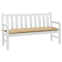 VidaXL Tuinbankkussen 150x50x7 cm stof gemêleerd beige