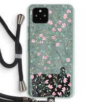 Sierlijke bloemen: Pixel 5a 5G Transparant Hoesje met koord