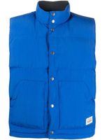 Stüssy gilet matelassé à logo - Bleu