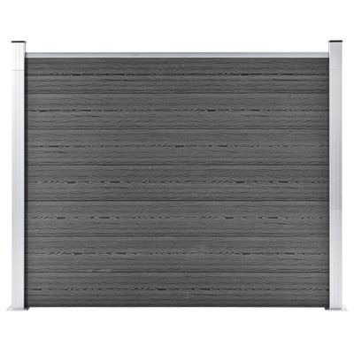 VidaXL Schuttingpaneel 180x146 cm hkc zwart