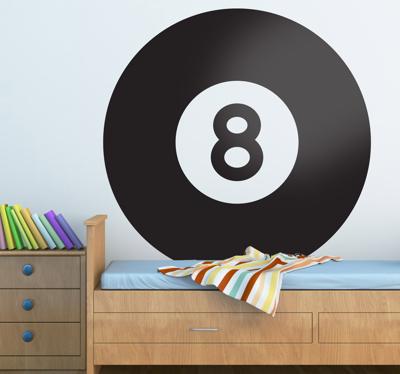Sticker poolen snooker biljart zwarte bal