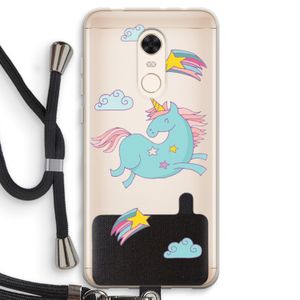 Vliegende eenhoorn: Xiaomi Redmi 5 Transparant Hoesje met koord