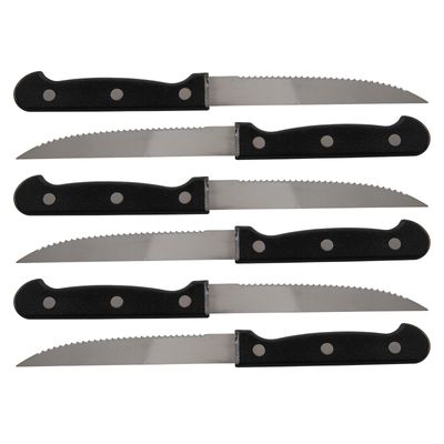 Set van 12x stuks steakmessen/vleesmessen bestek 21.5 cm