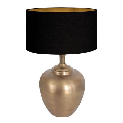 Steinhauer Tafellamp bolBrass brons met zwarte kap - 3968BR