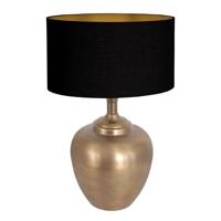 Steinhauer Tafellamp bolBrass brons met zwarte kap - 3968BR