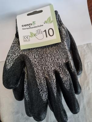 Centi Tuinhandschoenen Profi klasse CAT-2 met maximale bescherming voor Heren zwart