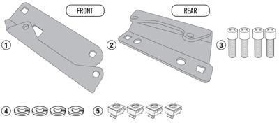 GIVI Montagekit carterbescherming, voor de moto, RP5129KIT