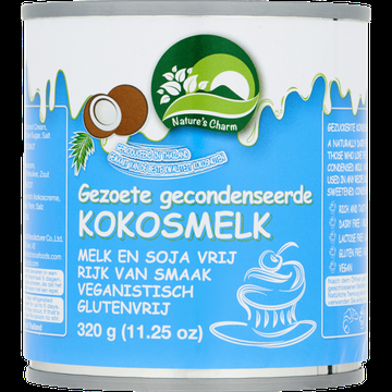 Nature&apos;s Charm Gezoete Gecondenseerde Kokosmelk 320 g bij Jumbo