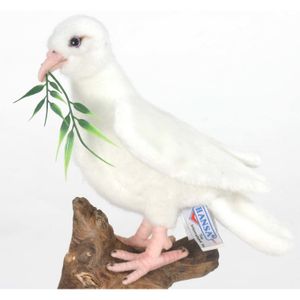 Hansa pluche witte duif knuffel 20 cm   -