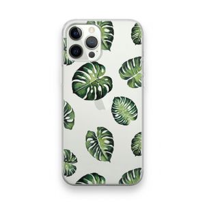 Tropische bladeren: iPhone 12 Pro Transparant Hoesje
