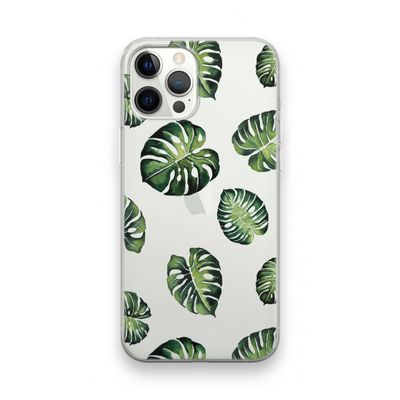 Tropische bladeren: iPhone 12 Pro Transparant Hoesje