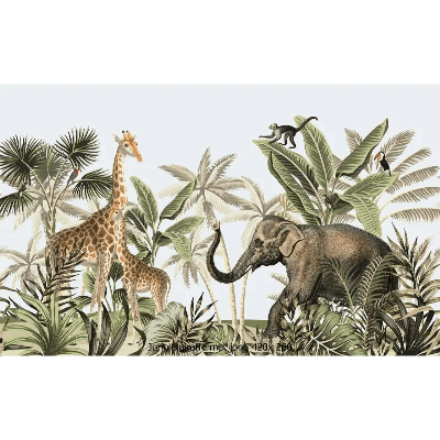 Designed4Kids wandvullend behang kinderkamer giraffe met jong-420 x 260 cm