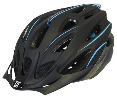Qtcycletech Qt cycle tech helm fuse mat zwart blauww l 54-58 cm 2810417