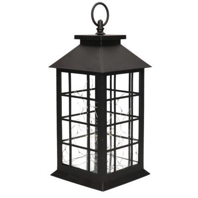 Lantaarn - zwart - LED verlichting - 31 cm - sfeerverlichting - decoratie lantaarn - hanglamp
