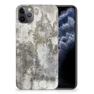 Apple iPhone 11 Pro Max TPU Siliconen Hoesje Beton Print