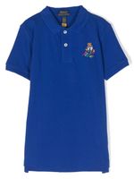 POLO RALPH LAUREN KIDS polo à logo Teddy Bear brodé - Bleu