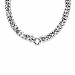 Ketting Gourmetschakel-Springslot zilver 13 mm 44 cm