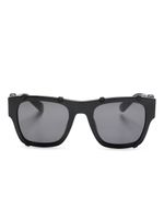 Philipp Plein lunettes de soleil carrées à plaque logo - Noir - thumbnail