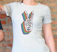 Vrede en liefde teken t-shirt