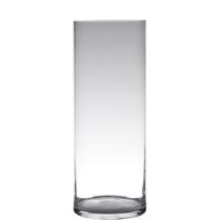 Hakbijl glass bloemenvaas - Transparant - glas - D19 x H60 cm - Cilinder vormig   -