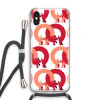Dogs: iPhone XS Transparant Hoesje met koord