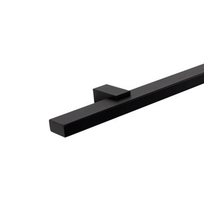 Rechthoekige trapleuning zwart 40x20 mm - per meter