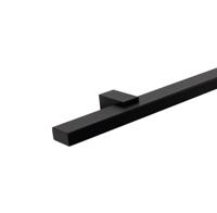 Rechthoekige trapleuning zwart 40x20 mm - per meter