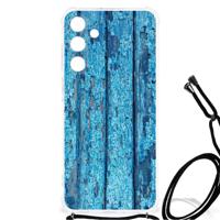Samsung Galaxy A25 Stevig Telefoonhoesje Wood Blue