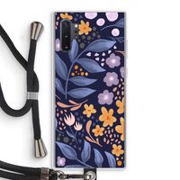 Flowers with blue leaves: Samsung Galaxy Note 10 Plus Transparant Hoesje met koord