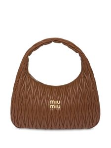 Miu Miu grand sac porté épaule Wander matelassé - Tons neutres