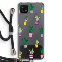 Sanseveria: Samsung Galaxy A22 5G Transparant Hoesje met koord
