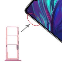 SIM-kaart lade + SIM-kaart lade + micro SD-kaart lade voor Huawei Y7 (2019)/Y7 Pro (2019)/Y7 Prime (2019) (paars)