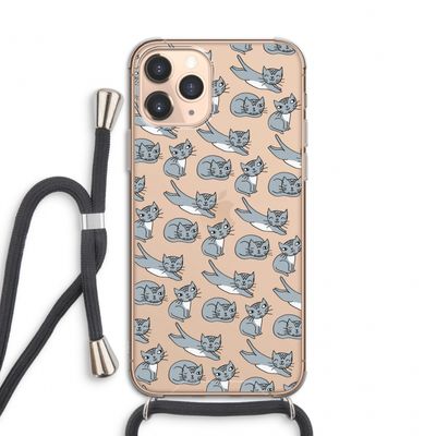 Poezen: iPhone 11 Pro Transparant Hoesje met koord