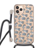 Poezen: iPhone 11 Pro Transparant Hoesje met koord