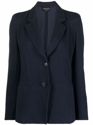 Emporio Armani veste à simple boutonnage - Bleu
