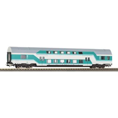 Piko H0 53119 H0 dubbeldekszitwagen DBuz 747.3 mintgroen van de DR