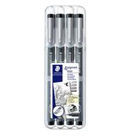 Fineliner staedtler pigment 308 0.1-0.7mm zwart | 10 stuks