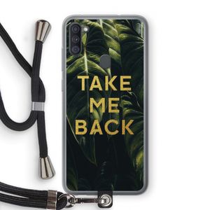 Take me back: Samsung Galaxy A11 Transparant Hoesje met koord