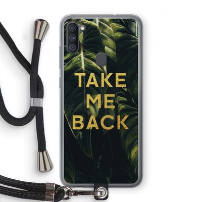 Take me back: Samsung Galaxy A11 Transparant Hoesje met koord