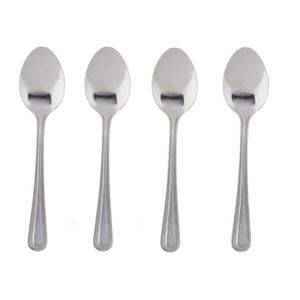 4x Theelepels/dessertlepels van RVS 15 cm   -