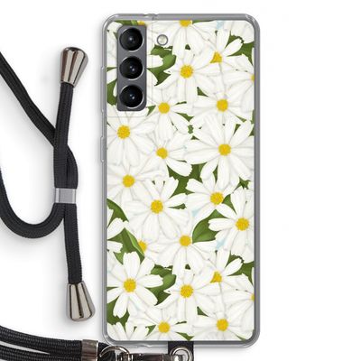 Summer Daisies: Samsung Galaxy S21 Transparant Hoesje met koord