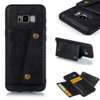 Lederen beschermhoes voor Galaxy S8 plus (zwart)