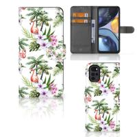 Motorola Moto G22 | Telefoonhoesje | Met pasjeshouder | Flamingo Palms