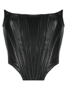 Giuseppe Di Morabito corset en cuir - Noir