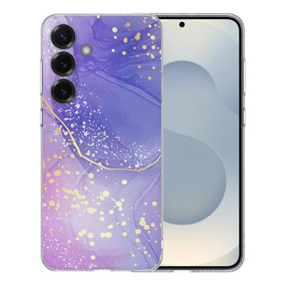 TPU Hoesje Samsung Galaxy S25 - Watercolor Paars Backcover